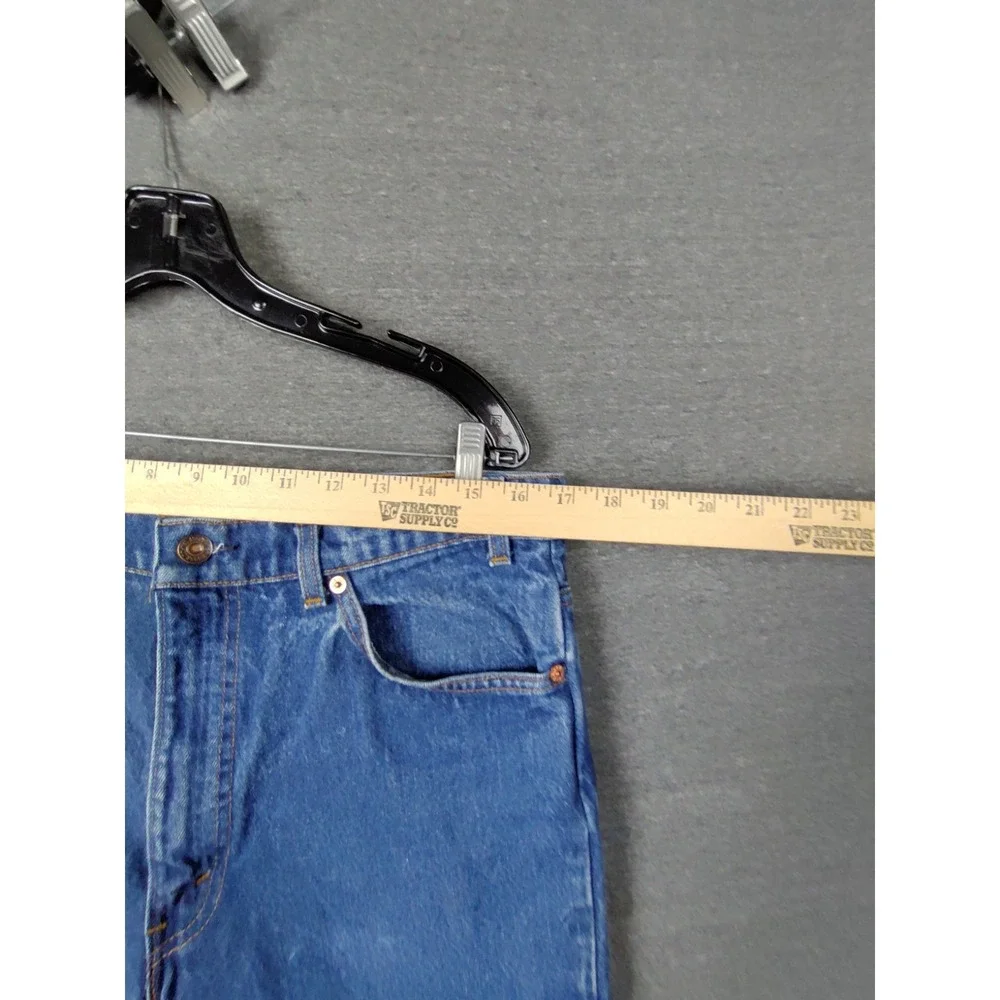 VTG Levis Jeans Mens‎ 36x34 Blue Denim 517 Bootcut Orange Tab USA 90s Talon Zip